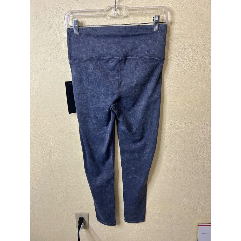 Mono B Blue Acid Wash High Waisted 7/8 Leggings APH-A0412 Womens Medium NWT